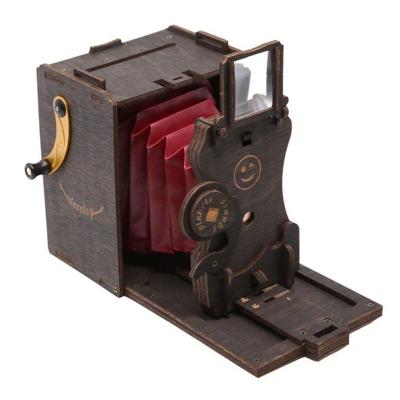 JollyLook Pinhole SQUARE Instant Filmcamera (gemonteerd), Bruin gekleurd