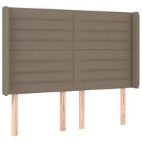 Hoofdbord LED 147x16x118/128 cm stof taupe - thumbnail