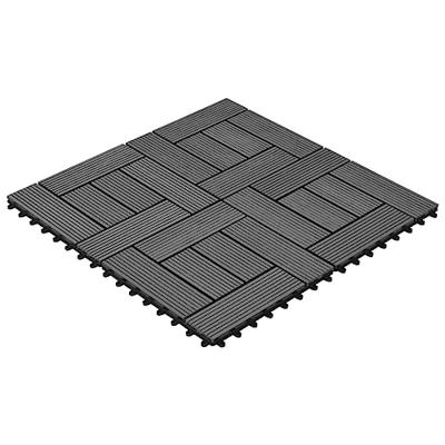 Terrastegels 11 stuks 30 x 30 cm WPC 1 m2 (grijs)