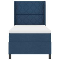 Boxspringbed met matras stof blauw 100x200 cm - thumbnail