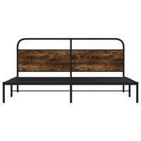 Bedframe zonder matras metaal gerookt eikenkleurig 200x200 cm - thumbnail