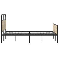 Bedframe zonder matras bewerkt hout sonoma eikenkleur 135x190cm - thumbnail