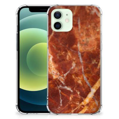 iPhone 12 Mini Anti-Shock Hoesje Marmer Bruin iPhone 12 Mini Anti-Shock Hoesje Marmer Bruin