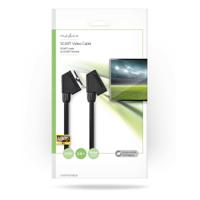 SCART-Kabel | SCART Male | SCART Female | Vernikkeld | 480p | 2.00 m | Rond | PVC | Zwart | Envelop - thumbnail