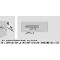 Blum TIP-ON - lange versie - diepte verstelbaar - met puffer - carbon zwart - thumbnail