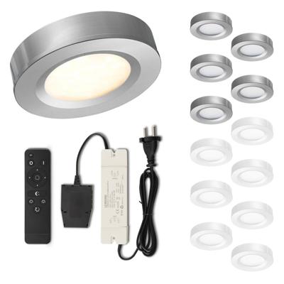 Set LED-opbouwspot met afstandsbediening Adria zilver 3W dimbaar 1-12 stuks