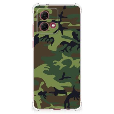 Motorola Moto G84 Doorzichtige Silicone Hoesje Army Dark Motorola Moto G84 Doorzichtige Silicone Hoesje Army Dark