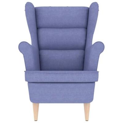 Fauteuil 74x84x100 cm stof jeansblauw