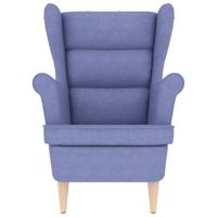 Fauteuil 74x84x100 cm stof jeansblauw - thumbnail