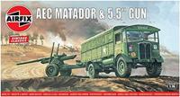 Airfix 1/76 AEC Matador & 5.5" Gun - thumbnail