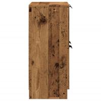 Dressoir 60x30x70 cm bewerkt hout oud houtkleurig - thumbnail