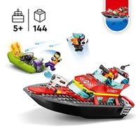 Bouwspel Lego City 60373 The firefighters' rescue boat Multicolour 144 Onderdelen - thumbnail