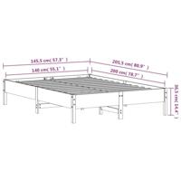 Bedframe massief grenenhout wasbruin 140x200 cm - thumbnail