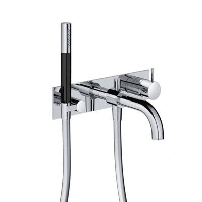 Inbouw Badmengkraan Hotbath Cobber Automatische Omstelinrichting Gepolijst Messing PVD (incl. doucheset)