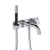 Inbouw Badmengkraan Hotbath Cobber Automatische Omstelinrichting Gepolijst Messing PVD (incl. doucheset) - thumbnail