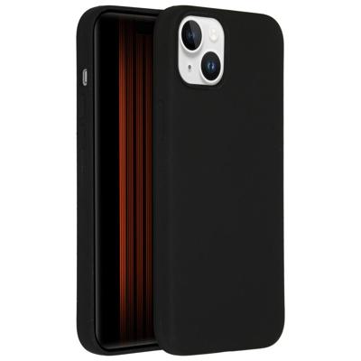 Accezz Liquid Silicone Backcover iPhone 15 Plus Telefoonhoesje Zwart