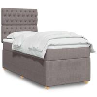 Boxspring met matras stof taupe 100x200 cm - thumbnail
