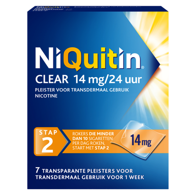 Niquitin Clear Pleisters 14mg Stap 2 Niquitin Clear Pleisters 14mg Stap 2