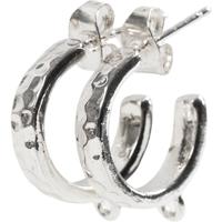 Creativ Company Grote oorbellen met oog, d 15 mm, dikte 3 mm, verzilverd, 2x2 paar/ 1 doos - thumbnail