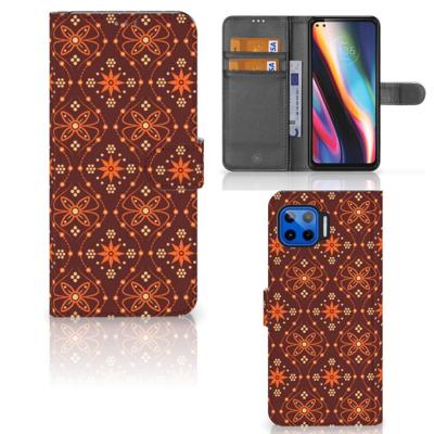 Motorola Moto G 5G Plus | Telefoon Hoesje | Batik Brown Motorola Moto G 5G Plus | Telefoon Hoesje | Batik Brown