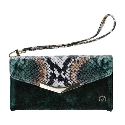 Mobilize 2in1 Gelly Velvet Clutch for Samsung Galaxy A40 Green Snake