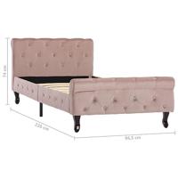 Bedframe fluweel roze 90x200 cm - thumbnail