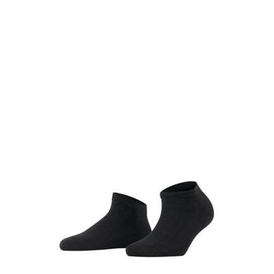 FALKE 2-paar Happy dames sneakersokken - Katoenen enkelsokken - 38 - Zwart - 38 - 38