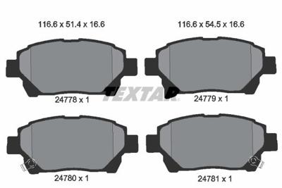 Remblokkenset, schijfrem 2477801