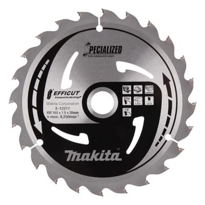Makita E-12217 E-12217 Cirkelzaagblad 165 x 20 x 1.5 mm Aantal tanden: 24 1 stuk(s)