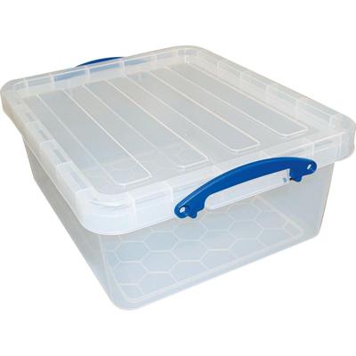 Really Useful Box opbergdoos 23,5 l, nestbaar, transparant Really Useful Box opbergdoos 23,5 l, nestbaar, transparant