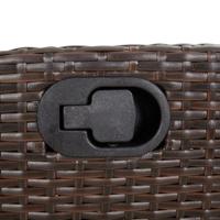 Tuinstoel verstelbaar met kussens poly rattan bruin - thumbnail