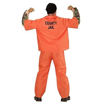 Oranje gevangenis kostuum met tattoo&apos;s