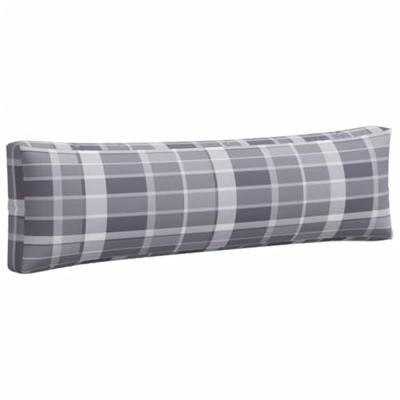 VidaXL Palletkussens 2 st ruitpatroon stof grijs VidaXL Palletkussens 2 st ruitpatroon stof grijs