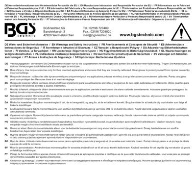 BGS technic Torque Wrench 3/8" 5-25 Nm