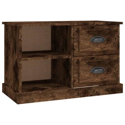 Tv-meubel 73x35,5x47,5 cm bewerkt hout gerookt eikenkleurig Tv-meubel 73x35,5x47,5 cm bewerkt hout gerookt eikenkleurig