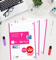 Schrijfblok Oxford Classic Fuchsia A4 120 Lakens - thumbnail