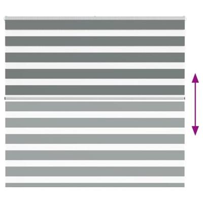 VidaXL Zebra rolgordijn 160x100 cm stofbreedte 155,9 cm donkergrijs VidaXL Zebra rolgordijn 160x100 cm stofbreedte 155,9 cm donkergrijs