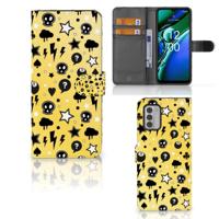 Telefoonhoesje met Naam Nokia G42 Punk Geel - thumbnail