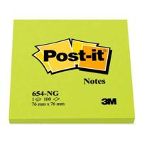 Post-it Notes, 100 vel, ft 76 x 76 mm, neongreon - thumbnail