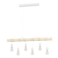 Eglo Houten hanglampTownshend 6-lichts hout met wit - 43705 - thumbnail