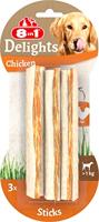 8in1 Delights chicken sticks hondensnacks 1 verpakking - thumbnail