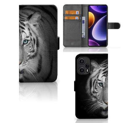 Xiaomi Poco F5 | Telefoonhoesje | Met pasjeshouder | Tijger Xiaomi Poco F5 | Telefoonhoesje | Met pasjeshouder | Tijger
