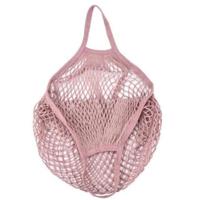 2 PC'S mesh boodschappentas herbruikbare string fruit opslag handtas Totes vrouwen winkelen mesh netto geweven tas winkel kruidenier tote tas (roze) - thumbnail