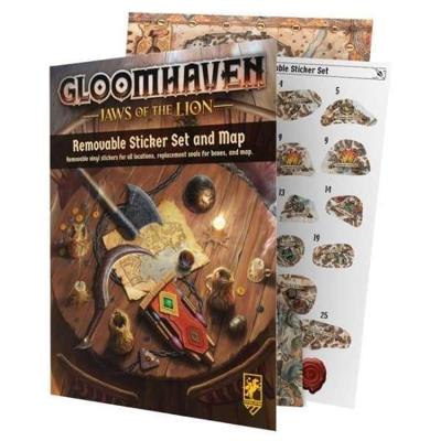Gloomhaven Jaws of the Lion Removable Sticker Set & Map