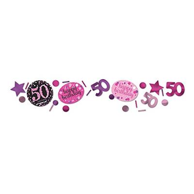 Tafelconfetti 50 Jaar Sparkling Pink (34gr)