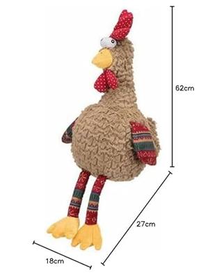 Knuffel voor honden Trixie Polyester Pluche Papier Crunch Haan 60 cm