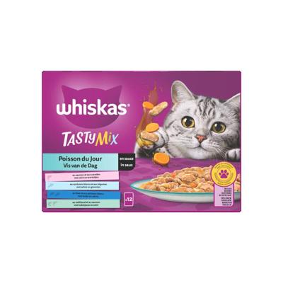 1 Vis van de Dag in saus maaltijdzakjes multipack 12x85g dierensnack Whiskas - Whiskas