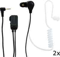 Alecto FRH-10 DUO hoofdtelefoon/headset In-ear Bosbes, Transparant - thumbnail