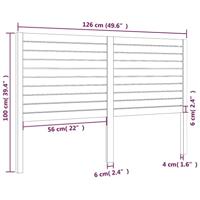 Hoofdbord 126x4x100 cm massief grenenhout wit - thumbnail