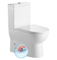 Aqualine Jalta duoblok staand toilet zonder spoelrand wit - thumbnail